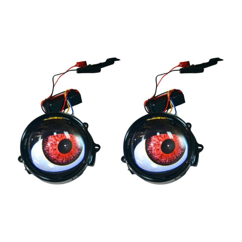 Animated LED Car Headlight 12V Glass Lens Projector Lights 200M Illumination Distance Weatherproof for Auto Modification