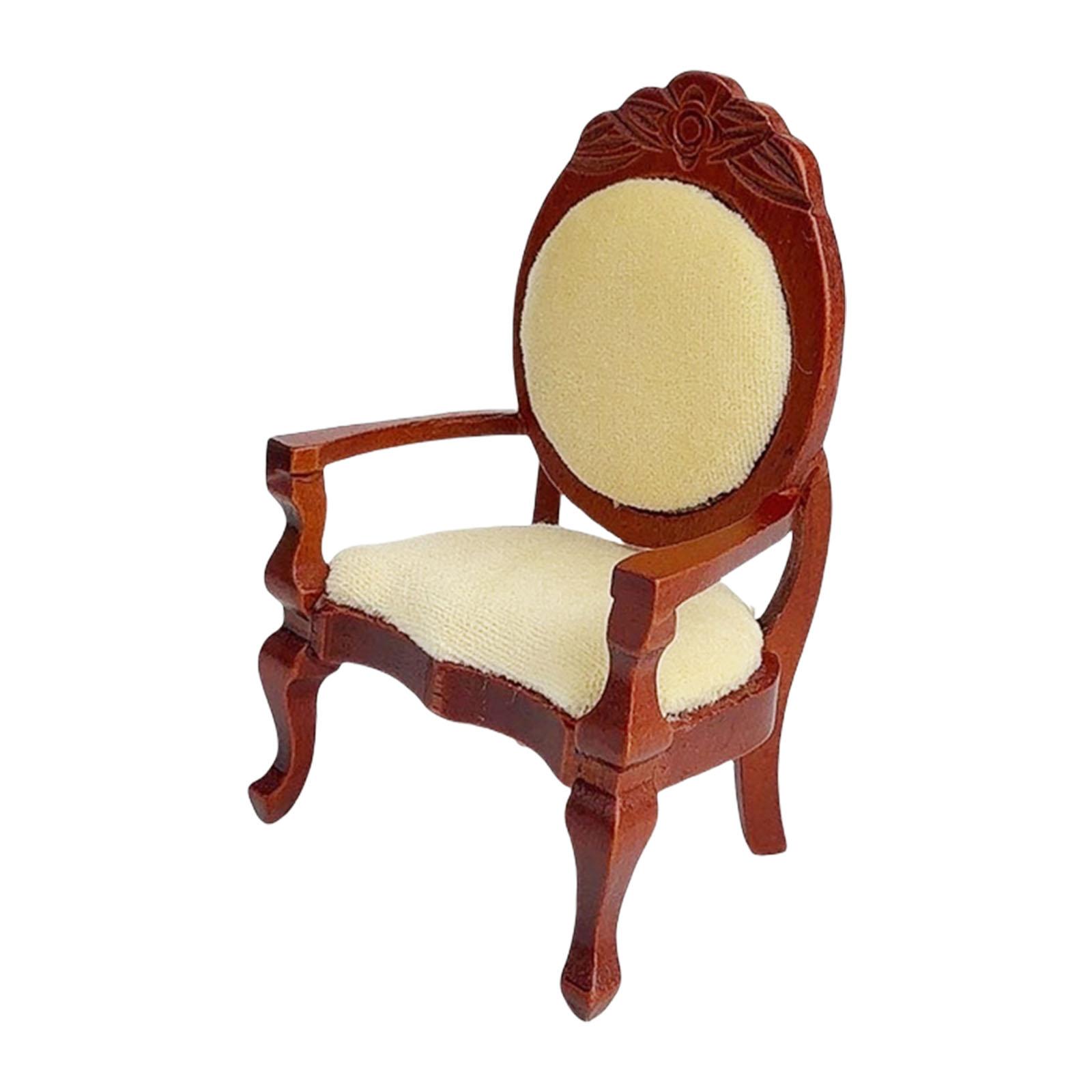 

1:Миниатюрный кукольный домик в масштабе 1:12, набор для гостиной из красного дерева: диван, кресло, журнальный столик для реалистичной экспозиции A