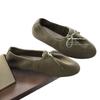 THE · FENGLIYA2025 Early Autumn, Super Soft Cowhide Lace-up Loafers Flat Non-slip Grandma Shoes Lace-up Bar