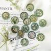 1pack/15pcs Vintage Lacquer drip adhesive stickers Decorative Hand Account Diary Album Scrapbooking accessories Craft Supplies