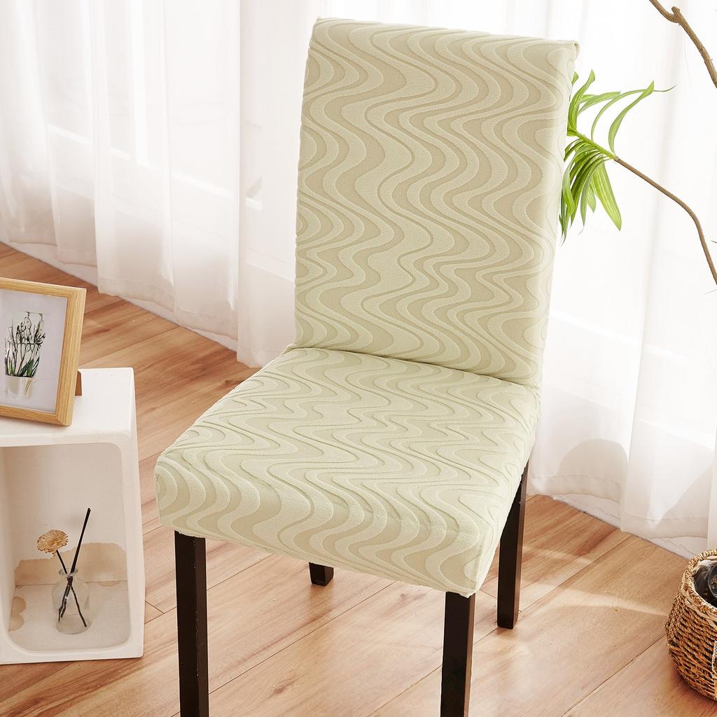 1PC Nordic Dining Chair Cover Luxury Jacquard Chair Seat Slipcover Stretch Kitchen Seat Protector Home Housse De Chaise