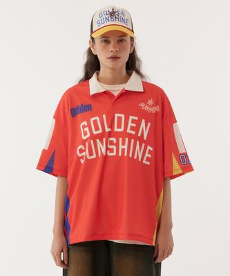 GOLDEN SUNSHINE Sunshine Artwork Jersey T-Shirts_Red