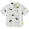Minibala Boys' Summer Cotton Blend Short Sleeve Shirt