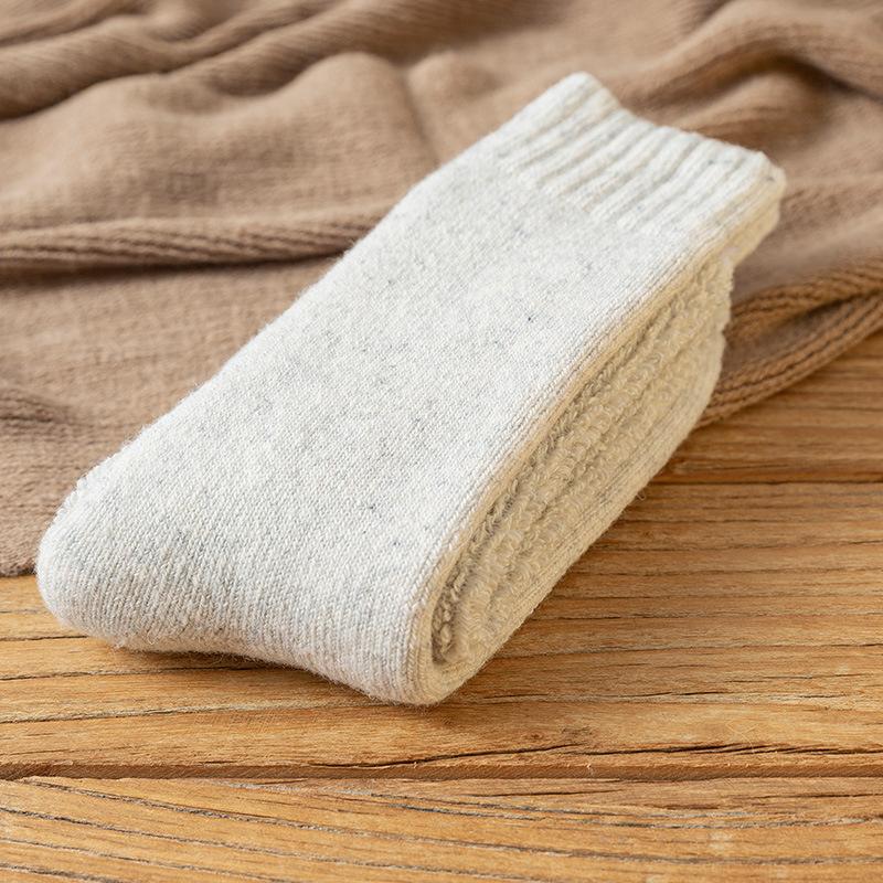 

Чоловічі подовжені зимові високі шкарпетки з дуже товстої вовни, жіночі флісові шкарпетки, бавовняні шкарпетки великого розміру з довгим верхом вільного крою, захищені від холоду men світло-сірий колір