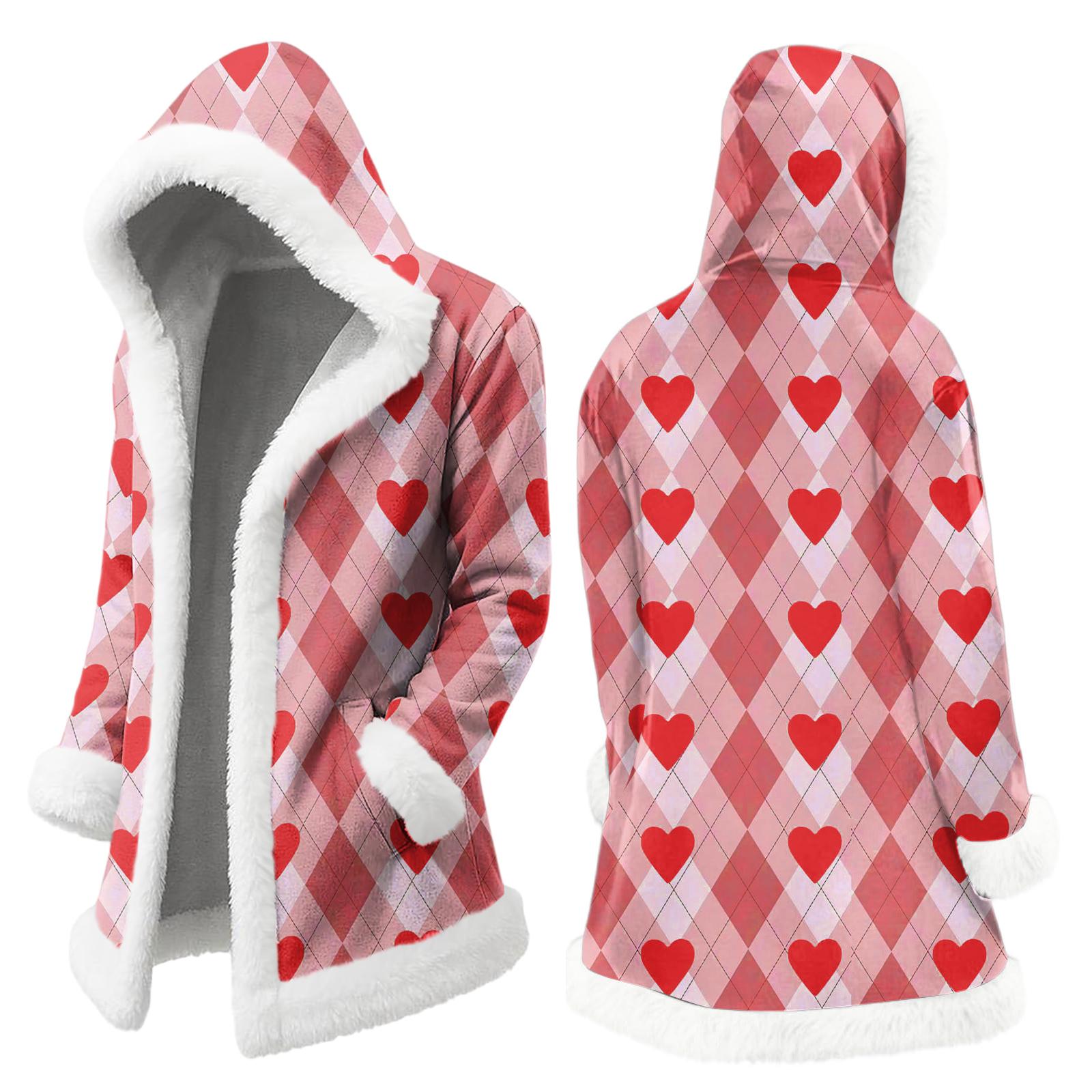 

Unisex Hooded Cardigan With Pockets, Warm Outerwear XL кавун червоний колір