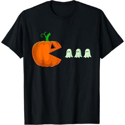 Halloween Pumpkin Funny Ghosts Boys Kids Women Men T-Shirt
