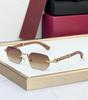 Kajia Wooden Frameless Polygonal Fashion Sunglasses Anti-UV CT0362S