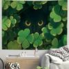 XL Pretty Cute Green Cat Art Tapestry Decoration Bedroom Dormitory Background Cloth Holiday Home Party Living Room Club Tapestry