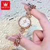 OLEVS 5633 Eleganz China Damen Quarz Uhr Neuestes Edelstahlarmband Wasserdicht Datumsanzeige Bling Freizeit Uhr Fabrik