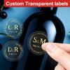 Custom Transparent Gold Waterproof Stickers - Party Supplies Home Decor Gift Tags - Elegant Labels For Wedding Celebration