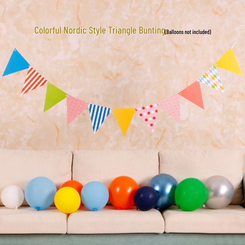 

First Birthday Cartoon Party Pennant Bunting Decoration for Boys & Girls