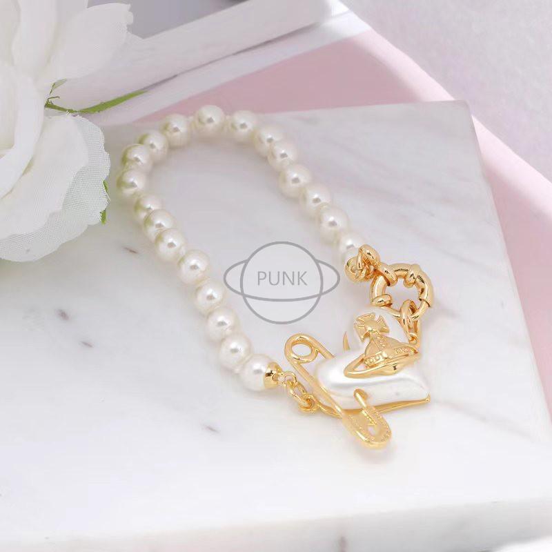 Saturn Series Resin Heart Pearl Bracelet - Elegant Celebrity-Inspired Christmas Gift