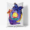 Watercolor Rainbow Butterfly Blanket Soft Fleece Throw Blanket for Kids Girls Teen Gift Decorative Bed Blanket