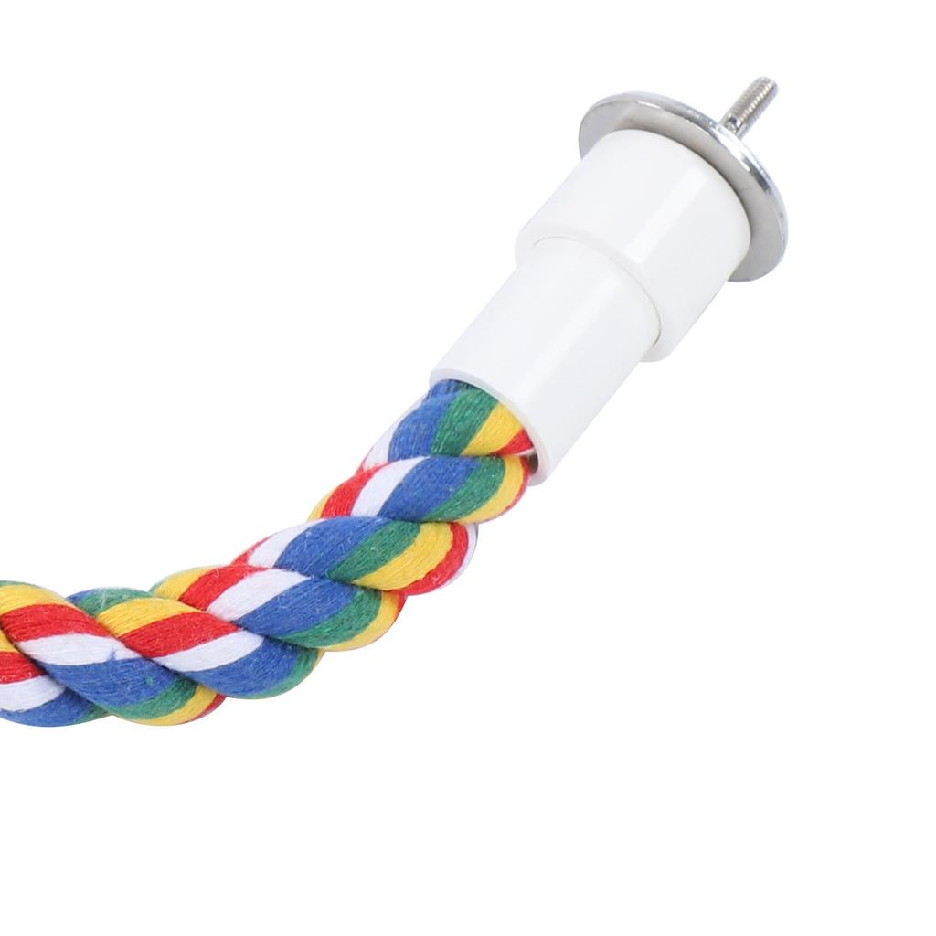2Pcs Bird Rope Perches Brightly Colored Chew Toy Swings Spiral Stand