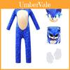 Niebieska maska cosplay Sonic Hedgehog dla dzieci z przyciągającym wzrok wzorem i uniwersalnym rozmiarem