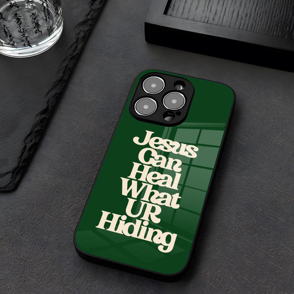 Funda de Teléfono de Vidrio con Versículo de la Biblia Cristiana para IPhone 12 17 15 14 13 16 11 Pro XS Max Plus Mini X XR E2020 Templado Coq