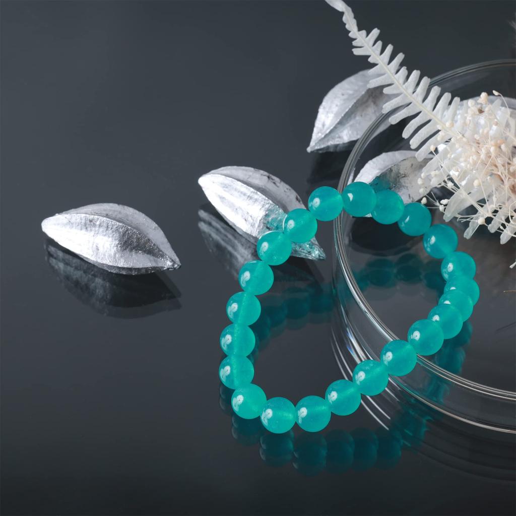 Ice Amazonite Natural Stone Power Stone Bracelet Work Luck Love Luck Health Luck Hope Circumference [Nanto Tenseki] (Inner 17cm)