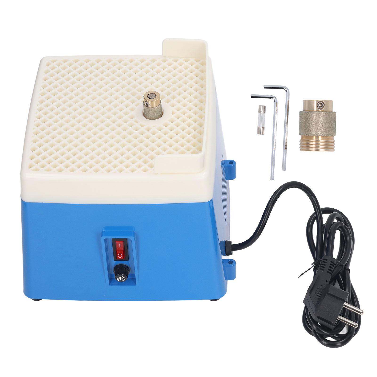 

Stained Glass Grinder Machine Mini Portable Art Grinding Processing Tool Kit Dustproof with 1in Bit Blue Glass Art Grinding Tool