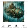 Steampunk Style Bath Shower Curtain Fabric Waterproof Decorative Home Bathroom Accessories Rustic Metal Industrial Design
