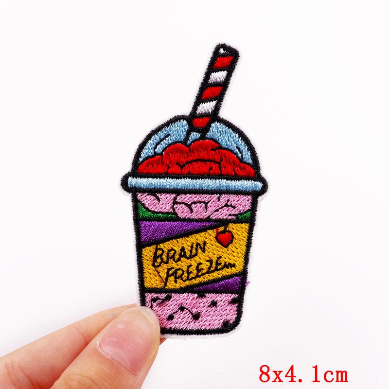 Animal Cat /Cup Patch Iron On Patches For Clothing Thermoadhesive Patches On Clothes Cartoon /Punk Patch Ironing /Sew Stickers Diy