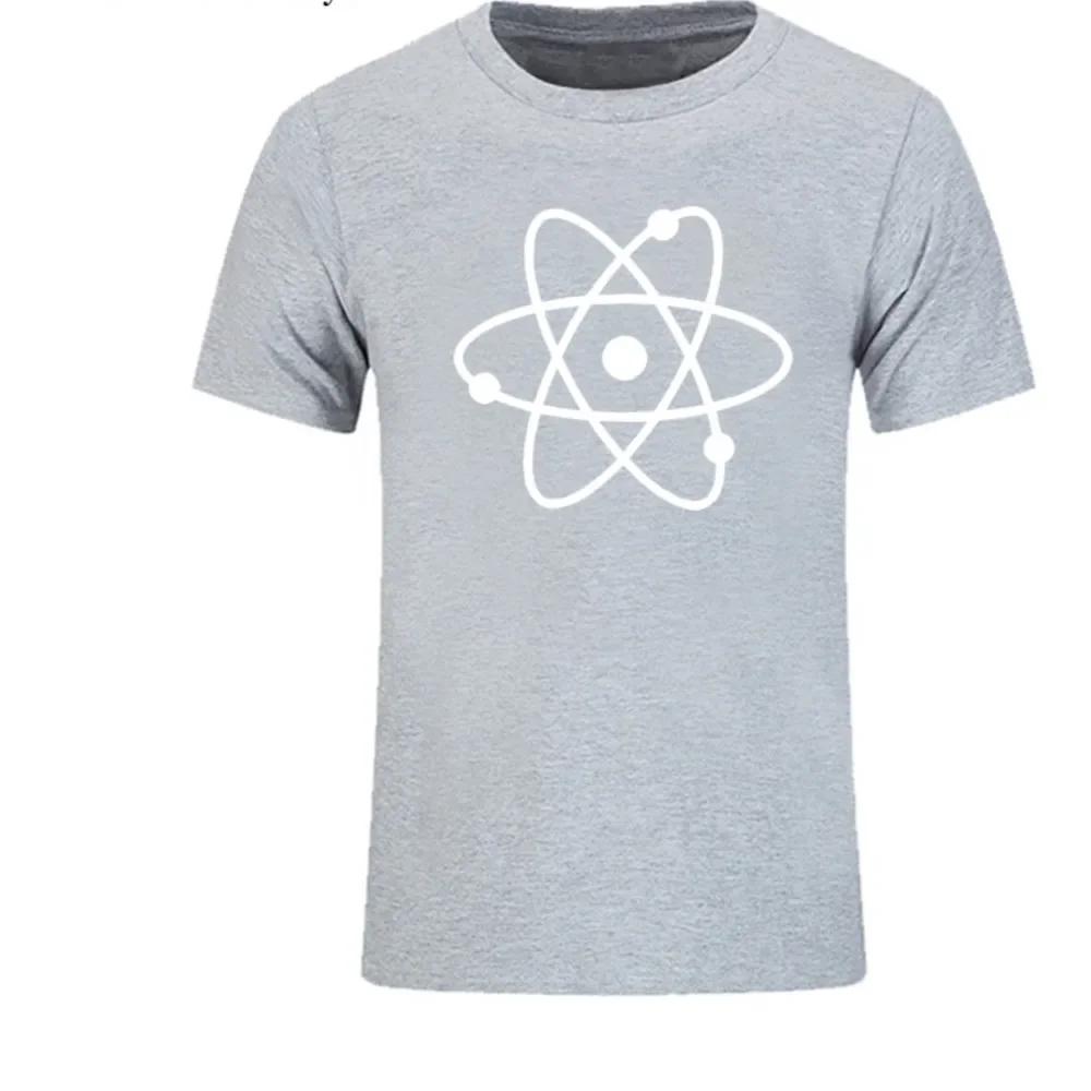 Cool Science Atom Casual T Shirt Unisexs Short Sleeve Round Neck Loose Fit Cotton TShirt Harajuku Tshirt Unisex Clothing Tee