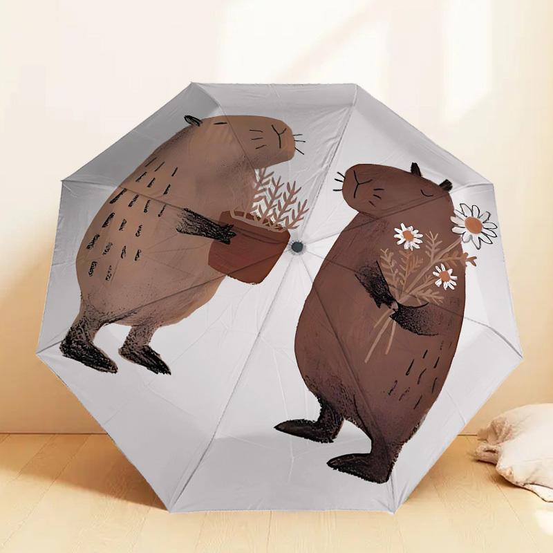 1 шт. Растение Цветок Автоматически Открывающийся и Закрывающийся Зонт, Высококачественный Компактный Дорожный Зонт, Легкий и Портативный c1125135