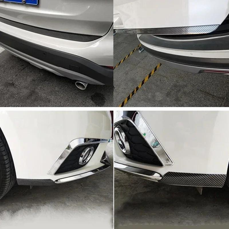 Car Stickers Doorsill Bumper Threshold Step Carbon Fiber Protector Guard Strip Sticker Anti Scratch Strips Film Universal