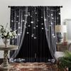 Star-Printed Curtains, Christmas Decorations, Bedroom And Living Room, Home Decoration, Room Decoration