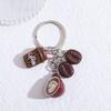 2PCS Mini Size Coffee Cup Keychain Coffee Shape Bag Pendant Mini Keychain Pendant  For Backpack