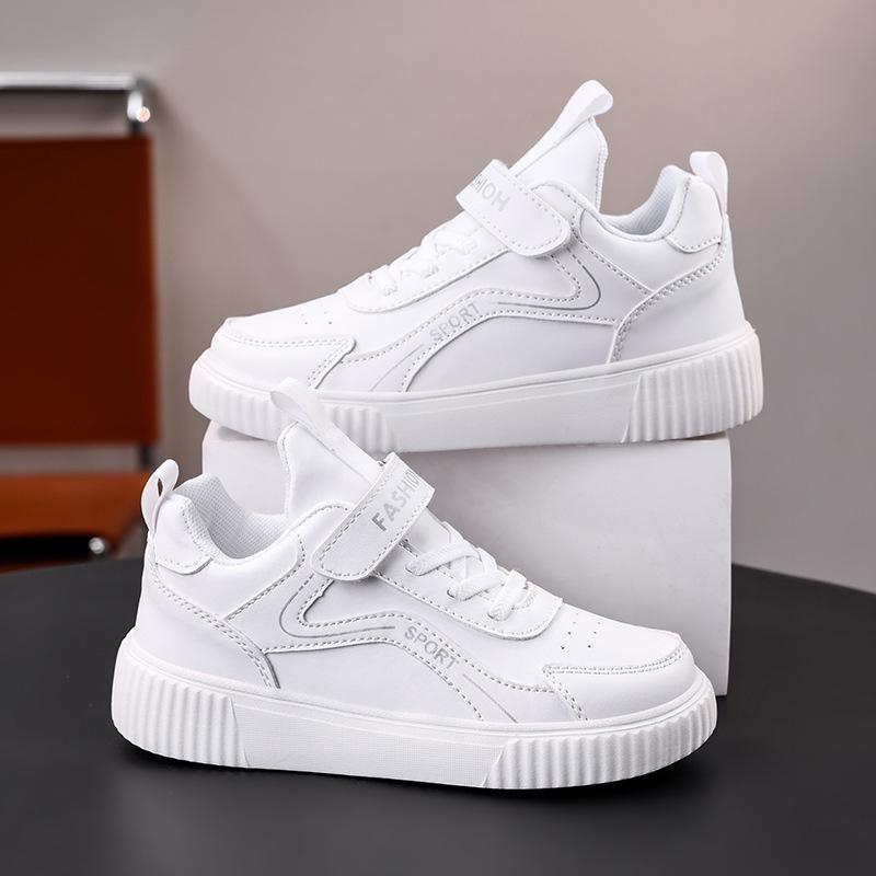 Kids' Soft Sole White Sneakers - 2026 Spring/Autumn Stylish Casual Sports Shoes