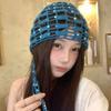 Niche design sense, handmade beaded bag head hat, female fringed hollow pullover hat, travel photo, ethnic style hat