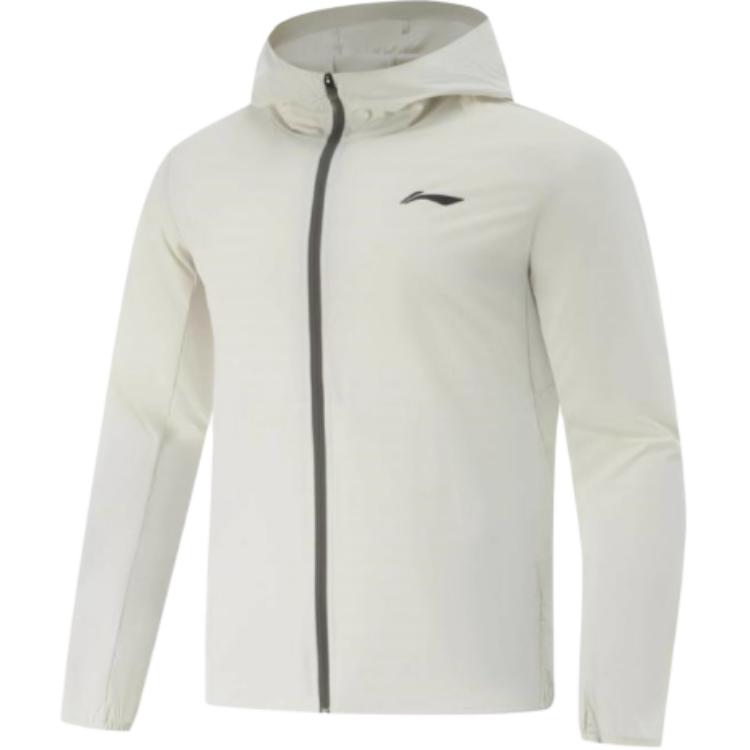 

Li Ning Беговая серия Однотонная Толстовка на молнии с капюшоном Удобная Дышащая Универсальная Спортивная куртка Мужские куртки AFDV249-9 L