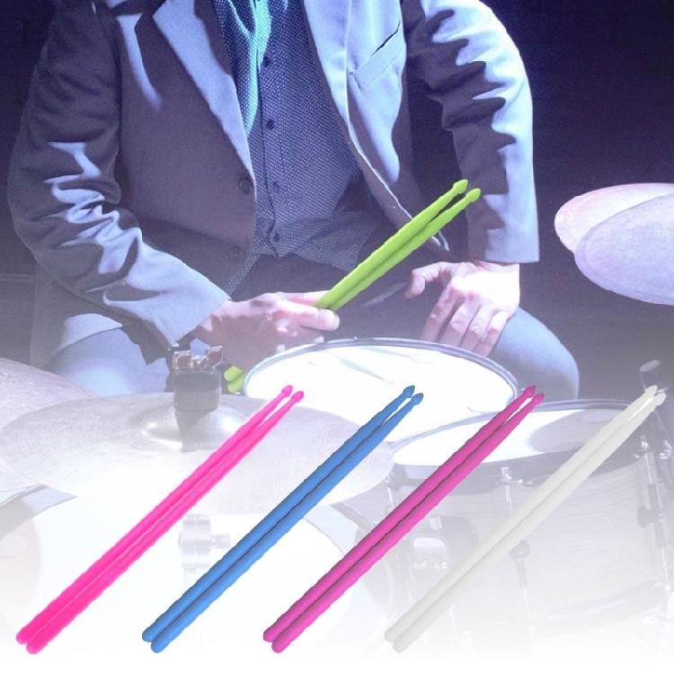 Stage Performances Fluorescent Drumsticks 5A Nylon Drumsticks with NonSlip Handles Luminous Light Up Drum Sticks