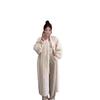 Damen Herbst/Winter 2024 Nerz Plüsch Strick Langer Cardigan Pelzmantel