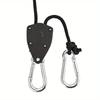 2-Pack Heavy-Duty Ratchet Pulley Clamps, 150 Lb Load Capacity, 1/8" Lifting Lanyard, Durable Plastic Material, Secure Lifting Tent Accessories