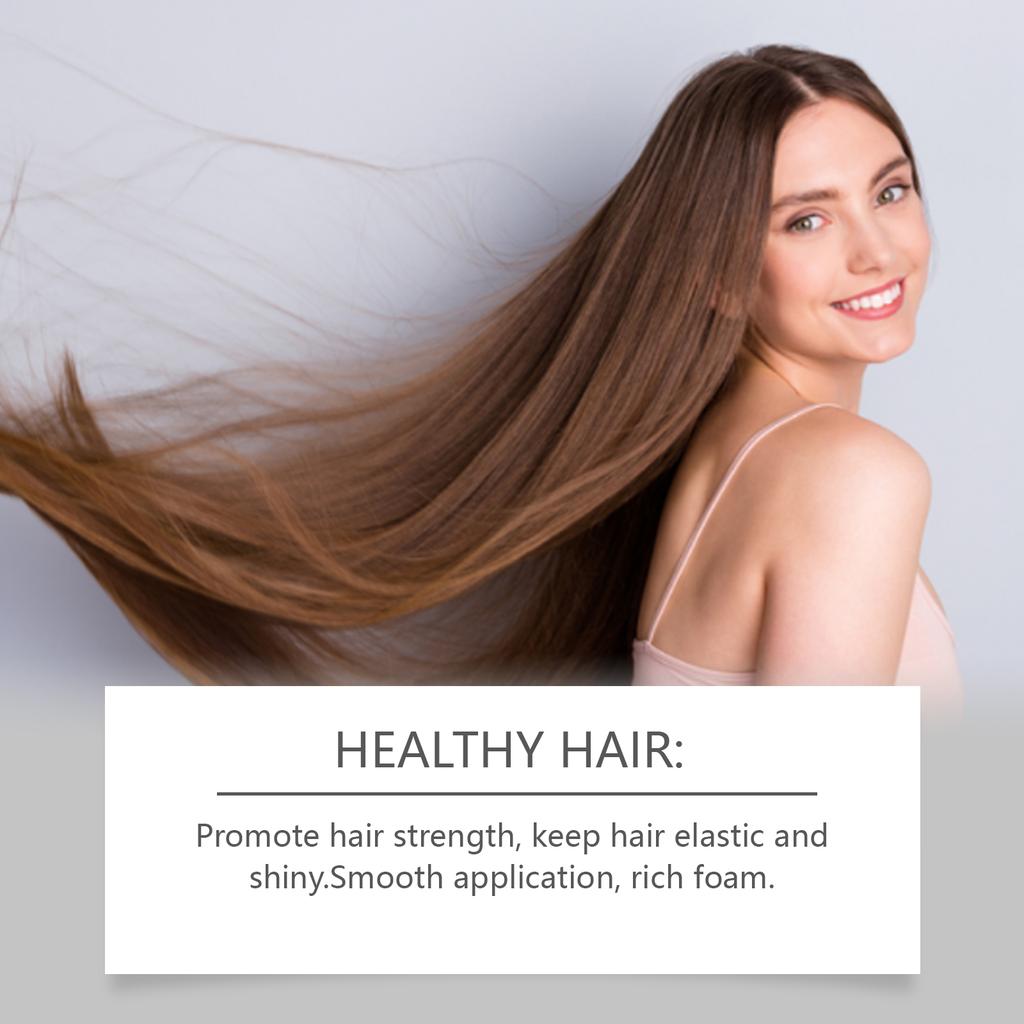 Rice shampoo Scalp cleansing, massage, care, hydration, moisturizing, smooth hair, nourishing shampoo