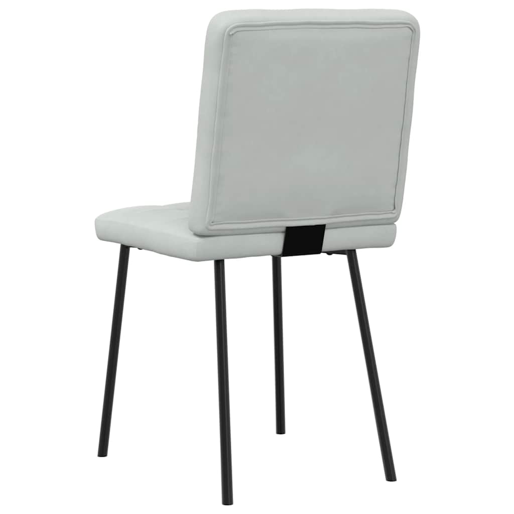 Dining Room Chairs 6 Pcs Light Grey Velvet