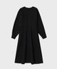 NOIRER FOR WOMAN Cotton-Poplin Zip-Up Balloon Dress (Black)