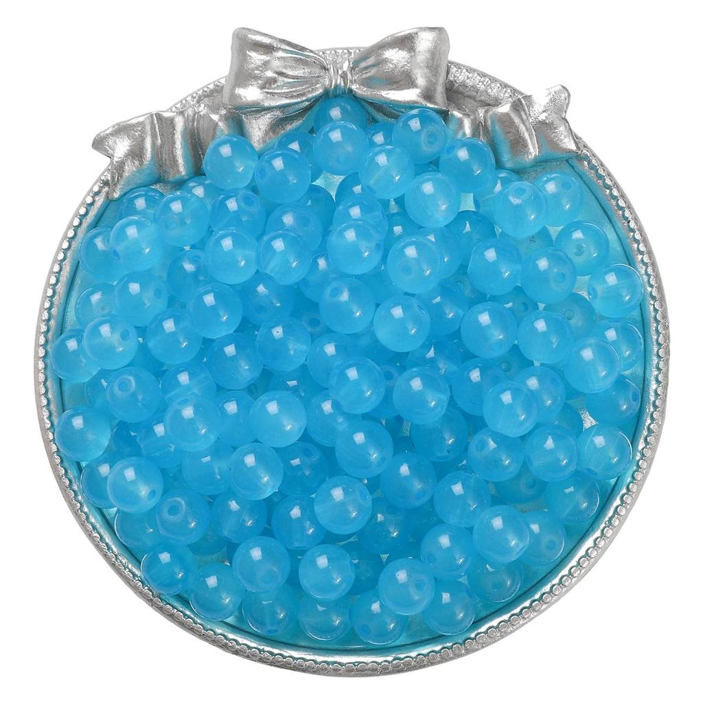 50-135 szt. Kryształowych szklanych koralików, galaretkowych, jednolitych kolorowych, imitujących kamień jadeitu, luźne koraliki dystansowe do wyrobu biżuterii