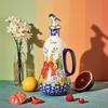 1pc Large Capacity Ceramic Oil Pot, Hand Painted Olive Oil Pump with Handle, Elegant Floral Design, Kitchen Accessories and Decoration for Home