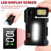 EDC Flashlight 1200mAh Mini Magnetic Flashlight Portable Pocket Double Light Sources Flashlights for Home Emergency Outdoor Car