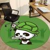 1pc Panda Turtle Pattern Office Round Area Rug, Indoor Mat Suitable For Office, Under Office Chairs Bedroom Living Room Home Decor, Room Deco