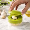 Professional Garlic Press Stainless And Chopper, with Storage Container, Steel Convenient Kitchen Blade Manual Mincer, for Tool Food Prep Crusher Box