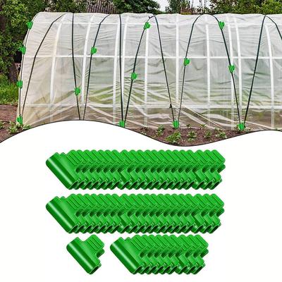 50pcs Greenhouse Clips Fastening Fixed Function Green