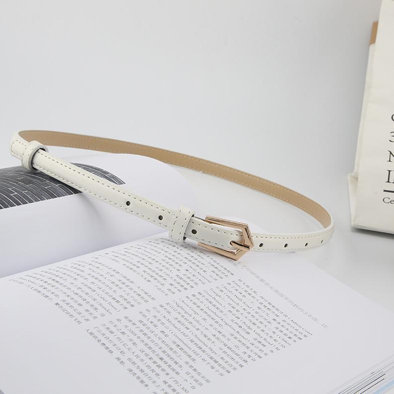 European And American Geometric Buckle Ladies' Thin Belt Ins Style Versatile With Dresses Suits And Jeans Narrow