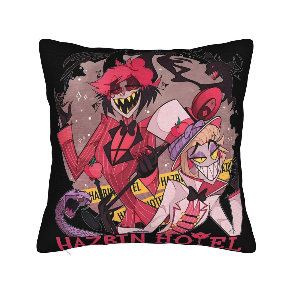 hazbines hoteles alastor vox Pillowcase Merchandise Printing Cushion Cover Pillow Covers Living Room Decor Square Multi-Size