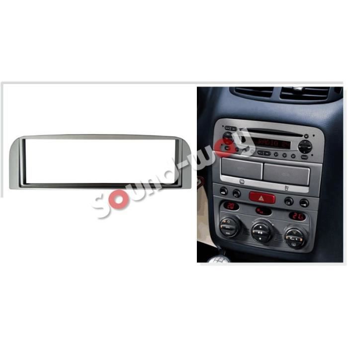 Cadre autoradio 1 din - alfa romeo - 147 - gris argent - montage facile - adaptateur antenne inclus