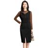 Korean Style Elegant Patchwork Waist-Cinched Two-Piece Dress