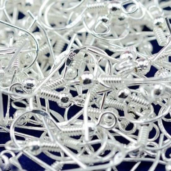 Fashion 100 Pcs Silver Tone Earrings Hooks DIY Earring Hook Jewelry Accessories