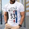 New Summer Men's Fashion T-shirt Personality Geometric Patterns Printed Men's T-shirt Top